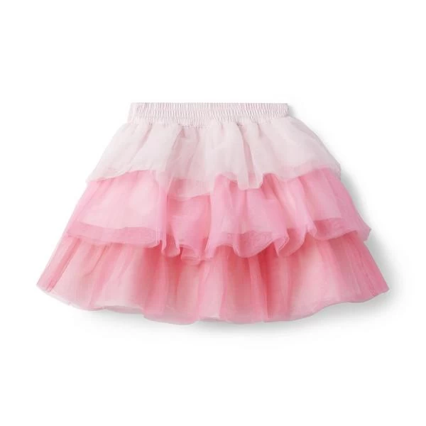 Ombre Tiered Tulle Skirt Barely Pink 2 Ombre Tiered Tulle Skirt Barely Pink - Image 2