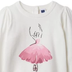 Ballerina Sweater Jet Ivory -Fashionable Kids Shop 100043596 alt1 JJ