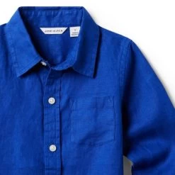 The Linen Shirt Mazarine Blue -Fashionable Kids Shop 100045593 alt2 JJ