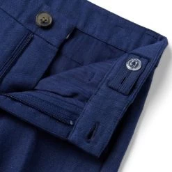 Linen-Cotton Suit Pant Intergalactic Blue -Fashionable Kids Shop 100045637 alt1 JJ