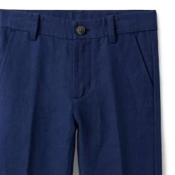 Linen-Cotton Suit Pant Intergalactic Blue -Fashionable Kids Shop 100045637 alt2 JJ