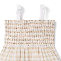 The Gingham Smocked Sundress Nomad Gingham -Fashionable Kids Shop 100045934 alt1 JJ