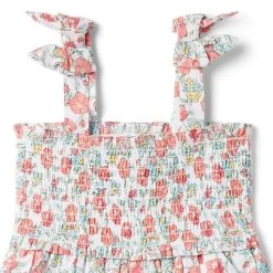 Floral Smocked Romper Salmon Rose Floral 6 Floral Smocked Romper Salmon Rose Floral -Fashionable Kids Shop 100045987 alt1 JJ