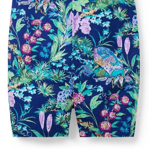 The Floral Poplin Baby Romper Blueprint Floral 4 The Floral Poplin Baby Romper Blueprint Floral - Image 4