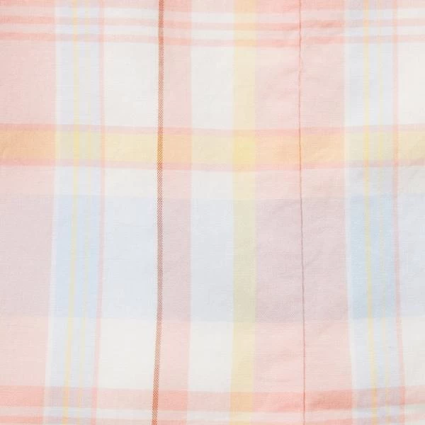 Baby Madras Plaid Romper Coral Almond Plaid 3 Baby Madras Plaid Romper Coral Almond Plaid - Image 3