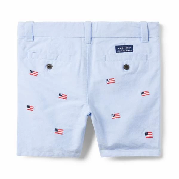 The Embroidered Oxford Short Ocean Air Flag 2 The Embroidered Oxford Short Ocean Air Flag - Image 2