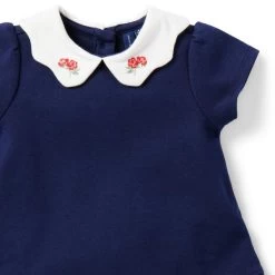 Baby Pleated Ponte Dress Merchant Marine -Fashionable Kids Shop 100046372 alt2 JJ