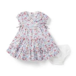 The Park Blooms Baby Dress Jet Ivory Ditsy Floral -Fashionable Kids Shop 100046373 alt1 JJ