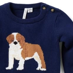 The Bulldog Baby Sweater Merchant Marine -Fashionable Kids Shop 100046384 alt1 JJ