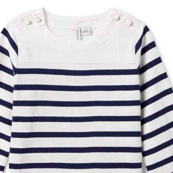 Stripe Ruffle Cuff Top Merchant Marine Stripe 3 Stripe Ruffle Cuff Top Merchant Marine Stripe - Image 3
