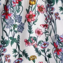 Floral Puff Sleeve Top Jet Ivory Floral -Fashionable Kids Shop 100046646 alt1 JJ