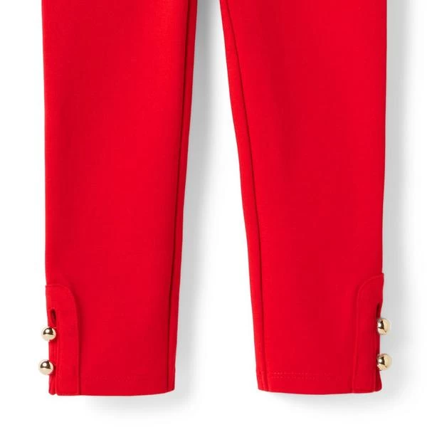 Button Cuff Ponte Pant True Red 2 Button Cuff Ponte Pant True Red - Image 2