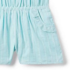 The Skye Smocked Romper Plume Stripe -Fashionable Kids Shop 100046669 alt2 JJ