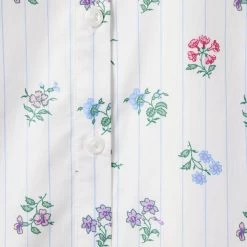 Floral Stripe Puff Sleeve Top Jet Ivory Floral Stripe 7 Floral Stripe Puff Sleeve Top Jet Ivory Floral Stripe -Fashionable Kids Shop 100046700 alt1 JJ