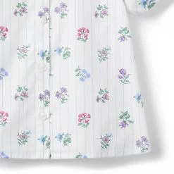 Floral Stripe Puff Sleeve Top Jet Ivory Floral Stripe 9 Floral Stripe Puff Sleeve Top Jet Ivory Floral Stripe -Fashionable Kids Shop 100046700 alt3 JJ