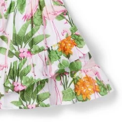 Tropical Flamingo Ruffle Sundress White Tropical Flamingo -Fashionable Kids Shop 100046713 alt2 JJ