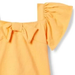 The Flutter Sleeve Top Apricot -Fashionable Kids Shop 100046719 alt1 JJ