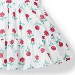 Floral Bubble Sleeve Dress White Floral -Fashionable Kids Shop 100046723 alt2 JJ