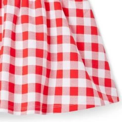 Gingham Ponte Dress Tomato Gingham -Fashionable Kids Shop 100046724 alt2 JJ