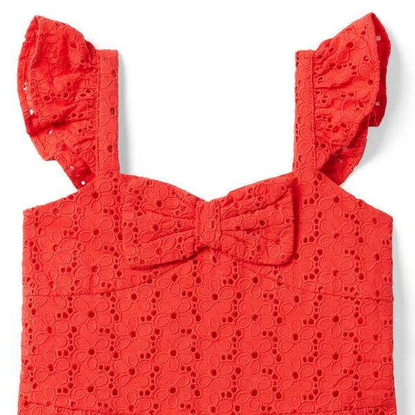 Eyelet Bow Romper Island Punch 4 Eyelet Bow Romper Island Punch - Image 4