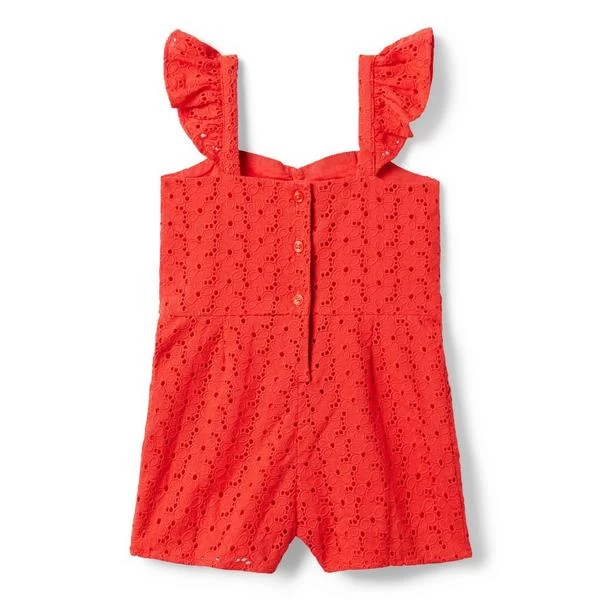 Eyelet Bow Romper Island Punch 2 Eyelet Bow Romper Island Punch - Image 2