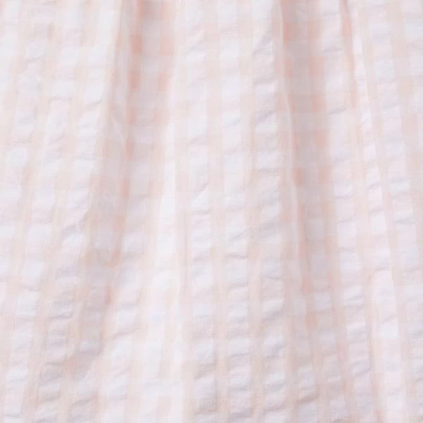 Gingham Seersucker Dress Seashell Pink Gingham 3 Gingham Seersucker Dress Seashell Pink Gingham - Image 3