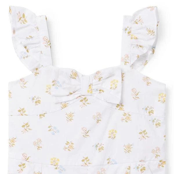 Floral Bow Romper White Floral 4 Floral Bow Romper White Floral - Image 4