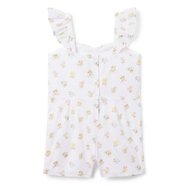 Floral Bow Romper White Floral 2 Floral Bow Romper White Floral - Image 2