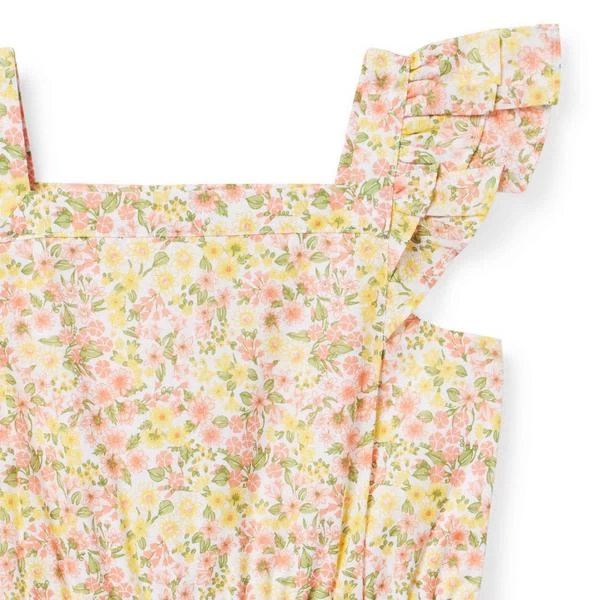 Floral Ruffle Sleeve Romper Peach Amber Floral 3 Floral Ruffle Sleeve Romper Peach Amber Floral - Image 3
