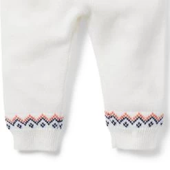Baby Fair Isle Cuff Sweater Pant Jet Ivory -Fashionable Kids Shop 100046958 alt1 JJ