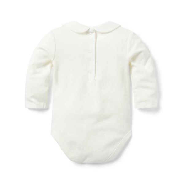 The Pumpkin Collar Baby Bodysuit Jet Ivory 2 The Pumpkin Collar Baby Bodysuit Jet Ivory - Image 2
