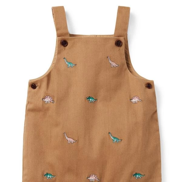 Baby Embroidered Dinosaur Overall Crunchy Leaves Dinosaur 4 Baby Embroidered Dinosaur Overall Crunchy Leaves Dinosaur - Image 4