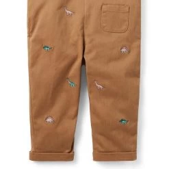 Baby Embroidered Dinosaur Overall Crunchy Leaves Dinosaur 9 Baby Embroidered Dinosaur Overall Crunchy Leaves Dinosaur -Fashionable Kids Shop 100046970 alt3 JJ