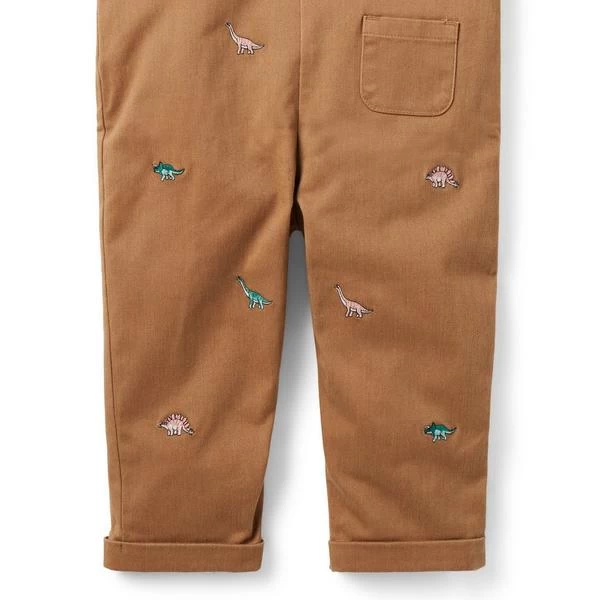 Baby Embroidered Dinosaur Overall Crunchy Leaves Dinosaur 5 Baby Embroidered Dinosaur Overall Crunchy Leaves Dinosaur - Image 5