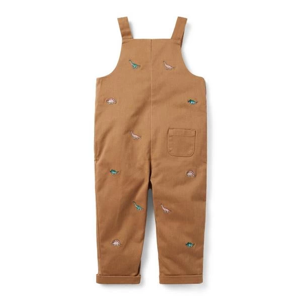 Baby Embroidered Dinosaur Overall Crunchy Leaves Dinosaur 2 Baby Embroidered Dinosaur Overall Crunchy Leaves Dinosaur - Image 2