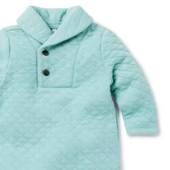 Baby Quilted Shawl Collar One-Piece Aquifer -Fashionable Kids Shop 100046971 alt2 JJ