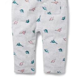 The Dinosaur Baby One-Piece Classic Grey Heather Dinosaur Print -Fashionable Kids Shop 100046972 alt3 JJ