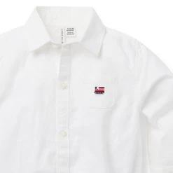 Baby Train Oxford Bodysuit White -Fashionable Kids Shop 100046987 alt1 JJ