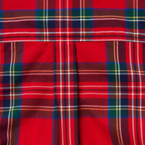 Baby Tartan Poplin Bodysuit Bradbury Red Tartan 3 Baby Tartan Poplin Bodysuit Bradbury Red Tartan - Image 3