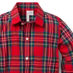 Baby Tartan Poplin Bodysuit Bradbury Red Tartan 7 Baby Tartan Poplin Bodysuit Bradbury Red Tartan -Fashionable Kids Shop 100046988 alt2 JJ