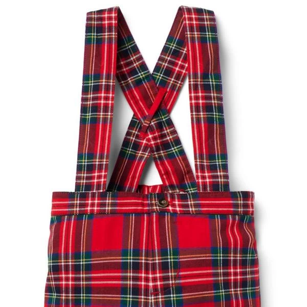 Baby Tartan Suspender Pant Bradbury Red Tartan 4 Baby Tartan Suspender Pant Bradbury Red Tartan - Image 4