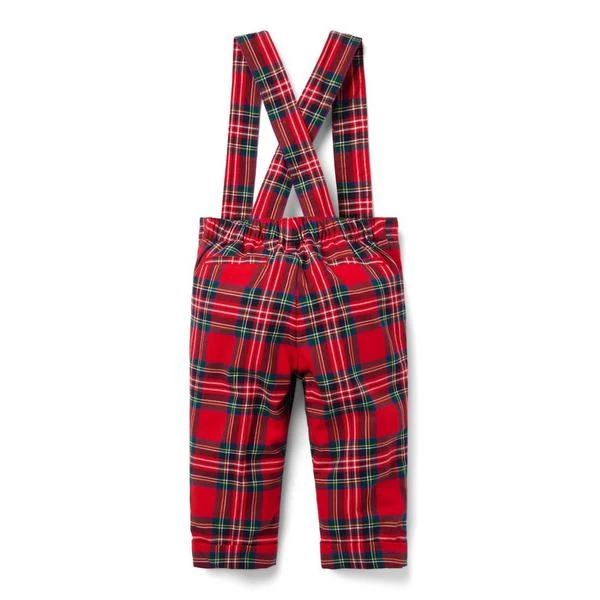 Baby Tartan Suspender Pant Bradbury Red Tartan 2 Baby Tartan Suspender Pant Bradbury Red Tartan - Image 2