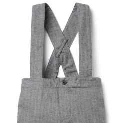 Baby Herringbone Suspender Pant Grey Heather -Fashionable Kids Shop 100046990 alt1 JJ