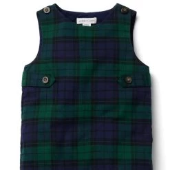 The Tartan Holiday Baby Overall Merchant Marine Tartan -Fashionable Kids Shop 100046992 alt2 JJ
