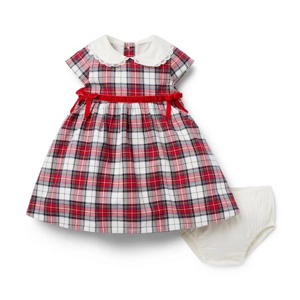 The Holiday Tartan Baby Dress Bradbury Red Tartan 3 The Holiday Tartan Baby Dress Bradbury Red Tartan - Image 3