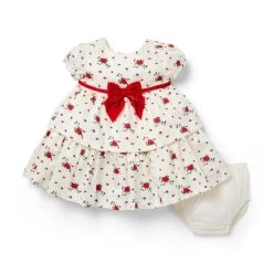 The Rose Party Baby Dress Cream And Sugar Rose -Fashionable Kids Shop 100046997 alt1 JJ