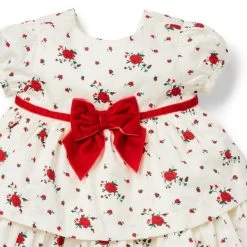 The Rose Party Baby Dress Cream And Sugar Rose -Fashionable Kids Shop 100046997 alt3 JJ