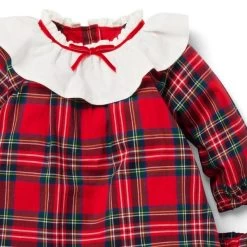 Baby Tartan Collared Matching Set Bradbury Red Tartan -Fashionable Kids Shop 100046998 alt2 JJ