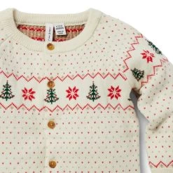 Baby Fair Isle Cardigan Cream And Sugar Fair Isle -Fashionable Kids Shop 100047007 alt2 JJ