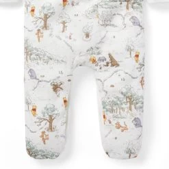 Disney Winnie The Pooh Baby Footed Wrap One-Piece Jet Ivory Toile -Fashionable Kids Shop 100047014 alt2 JJ